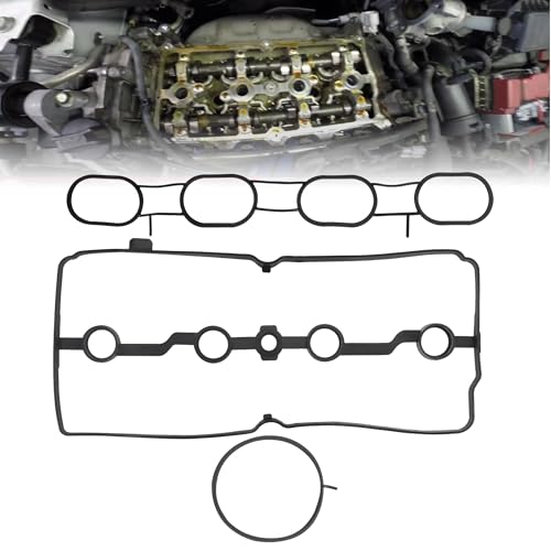 Image of 13270-5TA0A Valve Cover Gasket and Intake Manifold Gasket Kit Compatible with Nissan Altima Juke Rogue Sentre Versa NV200 for Iifiniti QX50 Replaces # 13270-ET000 14035-EL00A 16175-JA00A