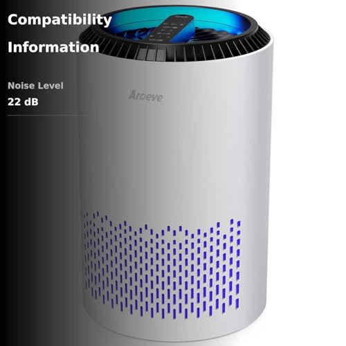 8. AROEVE Air Purifier for Bedroom & Home – Removes Smoke, Pollen, Dander, Odors, with Sleep Mode and Essential Oil Diffuser