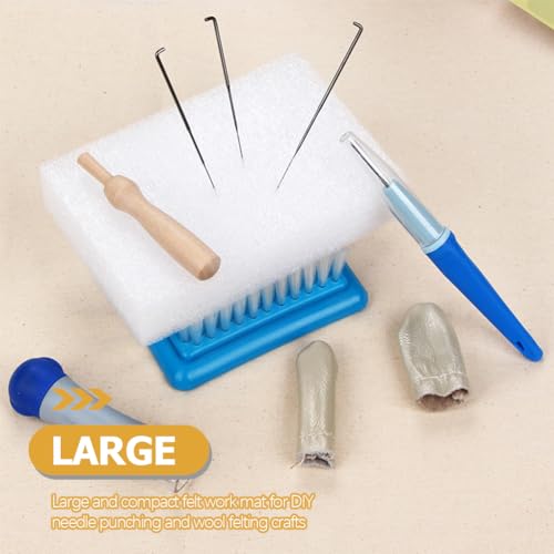 TEHAUX Needle Felting Foam Pads 4 Pack 5.90X5.90X1.96 Inch Wool Felt Working Mat Durable Reusable Cushion for Needle Felting Crafts DIY Sewing Projects