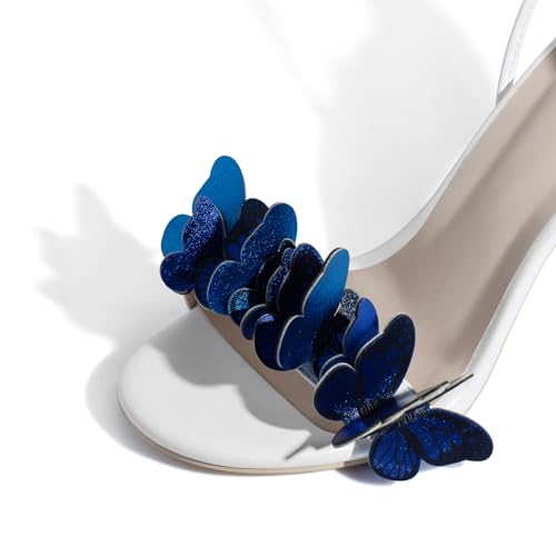 iadore Fashion Women Stiletto High Heel Shoes with Butterfly Decorations Lace up Summer Dress Sandals Size 5-12 US4