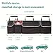 AMRSLLC 1pc Multifunctional Oxford Cloth Car Rear Row Luggage Storage Bag, Foldable Cargo Storage, Equipped with 6 Large Pockets, 3 Adjustable Straps, Easy to Install Gift Travel Essentials