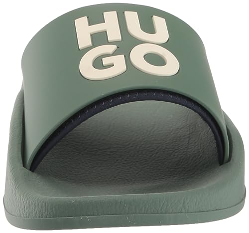 Image of HUGO Men's Stacked Logo Slide Sandal