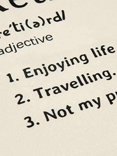 Retirement Gifts for Women - White Canvas Tote Bag with Pocket, Happy Retirement Gift for Coworker, Nurses, Mom, Teacher Appreciation Gift4