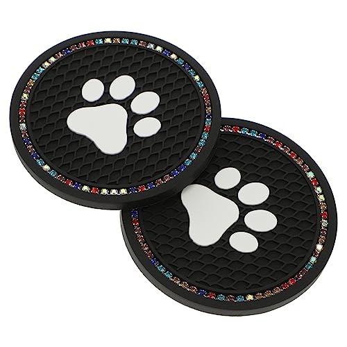 Anneome 2Pcs Cup Coasters with Claw Pattern Stylish Auto Accessories for Vehicle Decor Heat Insulation Protection for Cup Holders Elegant for Car