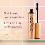 Grande Cosmetics GrandeDRAMA Intense Thickening Black Mascara with Castor Oil, Volumizing, Conditioning, Buildable formula (0.32 oz) - Image 4