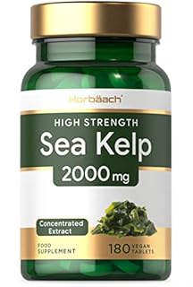 Sea Kelp 2000 mg | 180 Vegan Tablets | Natural Source of Iodine | High Strength | Concentrated Extract | No Artificial Preservatives| by Horbaach
