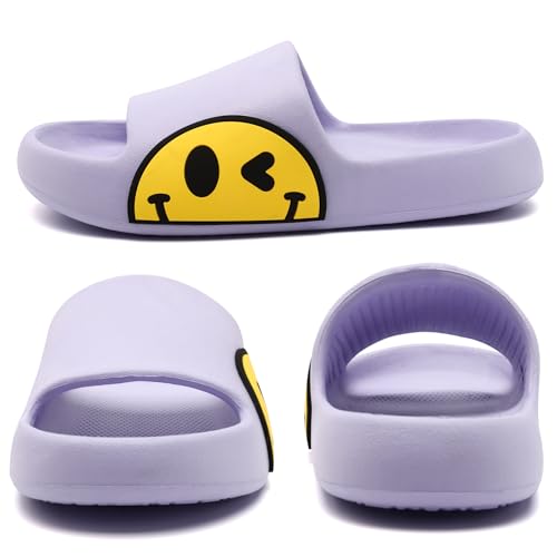 Guyarns Big Kids Cloud slides,Boys Girls Slides Non-slip Summer Beach Pool Shoes Toddler Cartoon Slides Sandals Indoor&Outdoor Garden Slippers Shower Shoes3