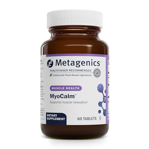 Metagenics MY039 Myocalm - Muscle Support* - Calcium & Magnesium Supplement - With Passionflower Herb & Valerian Root - Mineral Supplements - Non-Gmo, Gluten-Free & Vegetarian cover