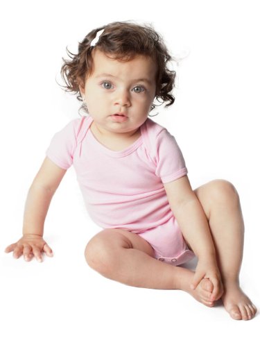 Body en coton American Apparel 18-24 mois vêtement rose 4001