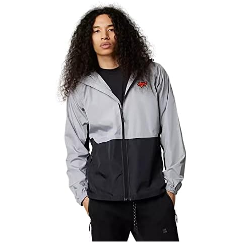Fox Racing Men's Leed Wind Jacket Windbreaker, Steel Grey, L Cover