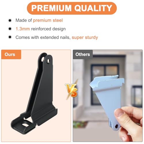 Storm Door Closer Bracket, Reinforced Repair Jamb Bracket Compatible with Andersen Emco, Larson, Pella, 40201 Door Repair Kit, Protecting Doors from Damage from Strong Winds (Black)