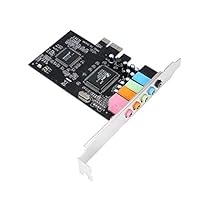 schicj133mm PCIe Sound Card, 5.1 Internal Sound Card for PC Windows xp/7/8/10, 3D Stereo, Audio Card with CMI8738 Chip,32/64 Bit Sound Card PCI Express Adapter Black