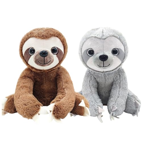 Jouets Paresseux en Peluche : le lot de 2 idéal pour un anniversaire d'enfant ou Noël