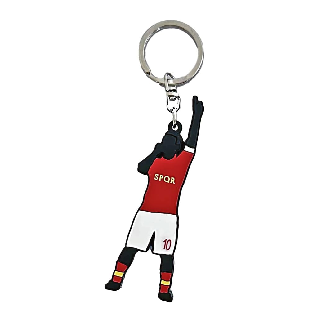 Portachiavi 8cm in gomma con forma Totti Capitano idea regalo calcio per tifoso della roma gadget (Portachiavi)