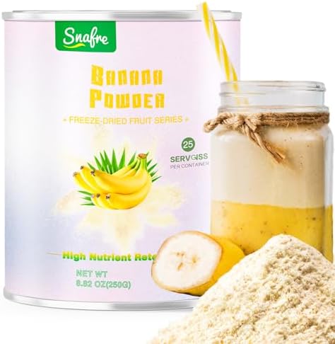 Banana Powder, 8.82OZ Freeze Dried Banana Powder, Freeze Dried Fruit