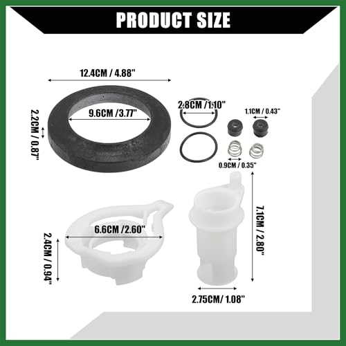 Image of Motoforti 42049 Water Valve Style II Kit for Aqua Magic Style II Permanent Toilets /Leak-Resistant RV Toilet Water Assembly Valve Kit / 1Set Long-lasting, Black, White