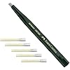 Penna Girevole Faber-Castell Con Gomma Per Vetro - Verde, Incl. 5 Mine