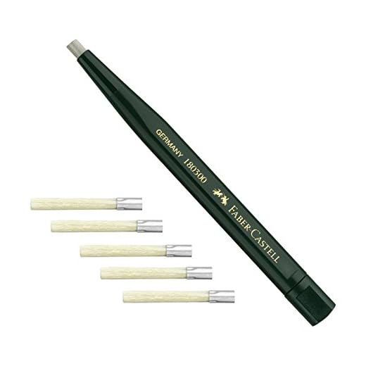Faber-Castell 180300 - Rotulador con Goma de borrar, Color Verde + 5 recambios 180600