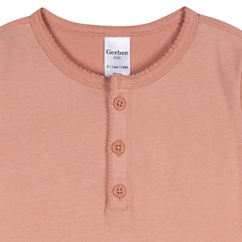 Gerber Girls' 3-Pack Long Sleeve Shirts4