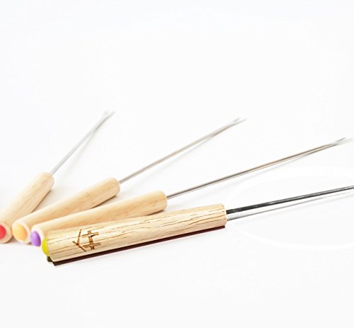 image for Homey Product - Set of 6 Fondue Forks - Rust Resistant Stainless Steel