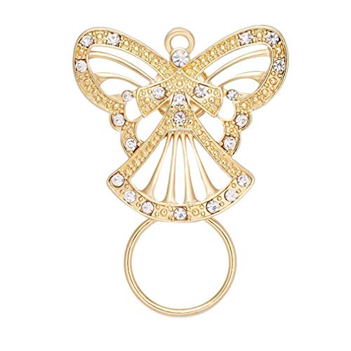 Image of Crystal Guardian Angel Strong Magnetic Eyeglass Holder Clip Brooch for Shirt