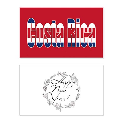 Tarjeta de felicitación de Año Nuevo costarricense con nombre para regalos