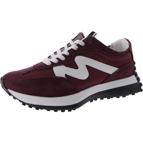Steve Madden Women's Campo Sneaker, Wine, 6.5
