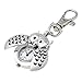 uxcell Mini Key Ring owl Quartz Watch Clock- Silver