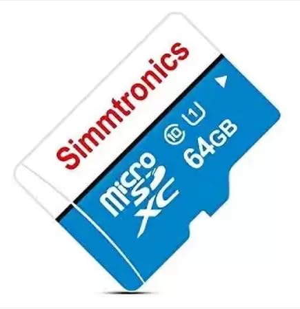 Image of Simmtronics 64GB microSDXC Memory Card, Class 10, 100 MB /s, Speed with High Performance of Data Transfer, for Better Photos & Full HD Video for Smartphone's, Tablet, Digital Camera, 5 Yrs Warranty.