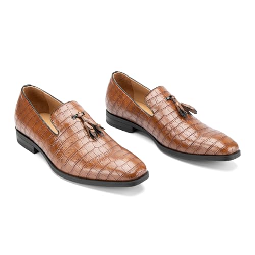 Image of Meijiana Mens Loafers Wedding Dress Shoes Slip-On Loafers for Men Tuxedo Suit Shoes