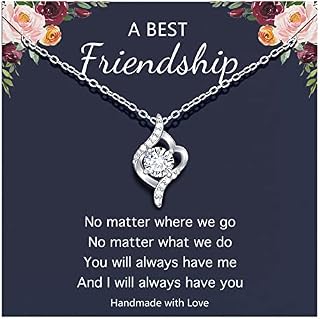 Friendship Gifts for Women, Valentines Gifts for Best Friends Friendship Necklace Best Friend Jewellery Presents for Women Her Friends Birthday Thank You Gift