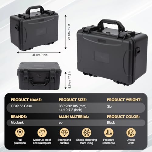 hard Case Compatible with NOCO Boost X GBX155: 4250A/Boost GB150: 3000A UltraSafe Jump Starter, Comes with storage space - Additional View