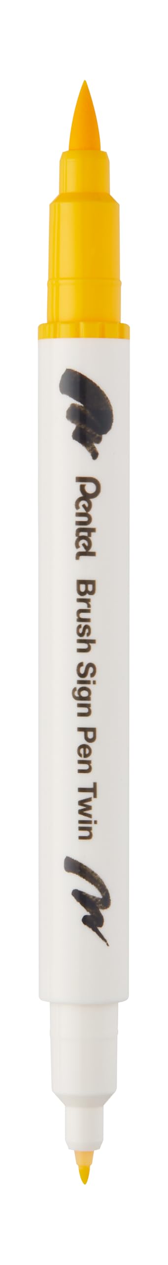 Pentel Brush Sing Pen Twin Çift Taraflı Fırça Uçlu Kalem SARI