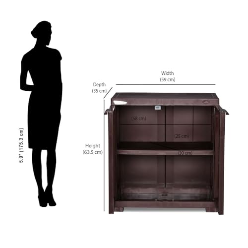 Add Nilkamal Freedom Mini Medium Plastic Kids Storage Weather Brown - Image 3