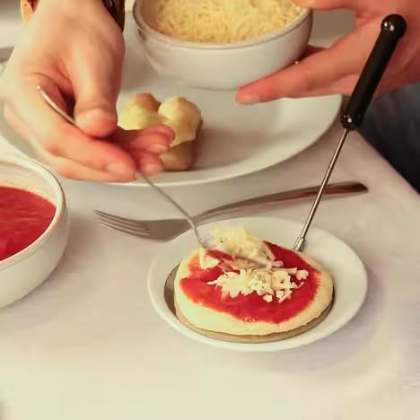 Miniatura 3 de Horno eléctrico para pizza, para compartir pizza con cúpula de terracota, mini horno de pizza redondo para pizza, fiesta en casa, diversión familiar