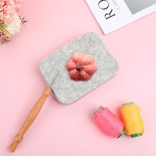 Image of Wool Needle Felting Pad, Grey Sponge Needle Felting Pad, Thick and Firm Needle Felting Base for Precision Felting Projects and Any Wool Felting Makeing
