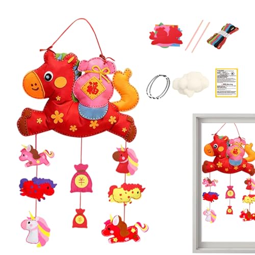 Générique Trousse de,Kit Créatif Interactif sur le Thème du Cheval - Kit De Débutant,Idée Cadeau Fille Anniversaire Noël Jouet d'Intérieur