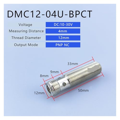 Capteur de proximite inductif M12 detection precise 2mm pour robotique - 3