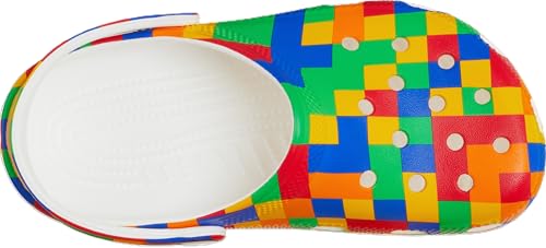 Image of Crocs Unisex-Child Classic Graphic Clog, Digi Block /Multi, 3 Little Kid