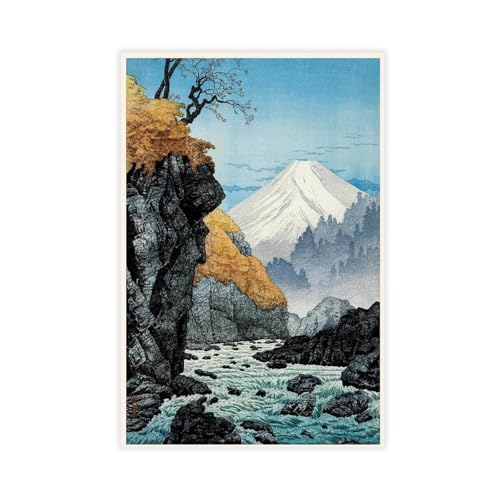 QOGDAF Pie del Monte Ashitaka - Póster japonés en lienzo para