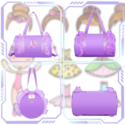 Image of Dorlubel Cute Toddler Ballet Dance Bag for little Girl Tutu Dress Bag with Key Chain