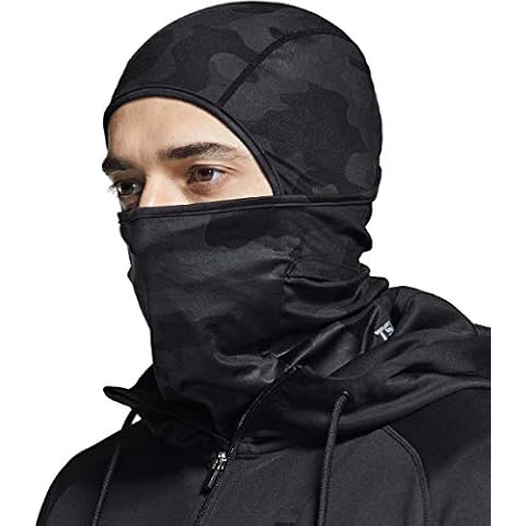 TSLA Thermal Winter Balaclava Face Mask, UV Protection Fleece Lined Ski Mask, Lightweight Windproof Neck Gaiter, Thermal Balaclava Camo Black, Large Cover
