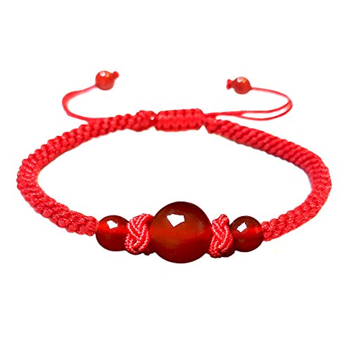 MENGLINA Handmade Red & Black Rope Bracelet Set - Chinese Knot Mandala Design, Adjustable Couple Bracelets - View #7