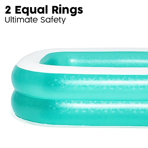 Bestway 54005 Aufblasbarer durchsichtiger Familienpool , 201 x 150 x 51 cm - Grün