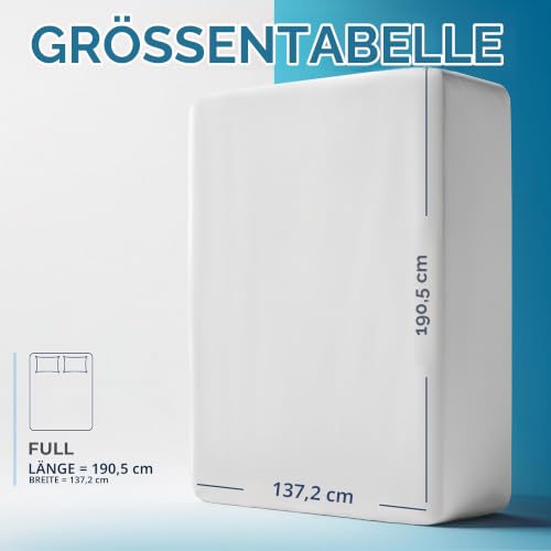 Utopia Bettwäsche-Spannbetttuch mit extra hohem Steg von ca. 53 cm, weiche Mikrofaser, schrumpft Nicht, farbecht und pflegeleicht, 1 Stück… – Ansicht 2
