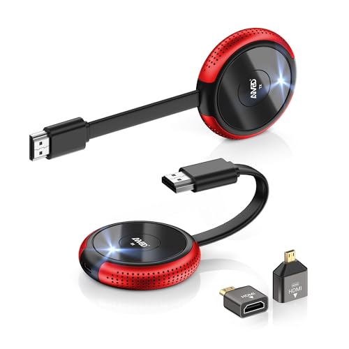 HDMI Inalámbrico 4K/5.8G, Transmisor y Receptor Inalámbrico HDMI, Wireless Transmitter Receiver Transmisión de Laptop/TV Box/Cámara/PC/USB C a Televisión/Proyector/Monitor 165FT/50M