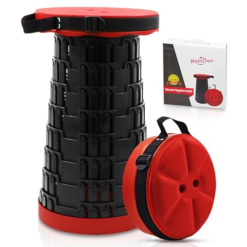 HAPPY DAYS Taburete Plegable Portátil de Semana Santa 2025 - Incluye Cojín Acolchado - Silla Playa Plegable - Capacidad de...