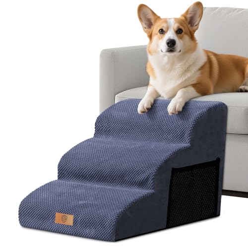 Ver fotos Masthome Escaleras para Perros 3 Peldaños, Rampa para Perros de...