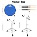 EASTROCK Practice Drum Pad Stand Bundles, 12 Inches Double Sided Silent Silicone Drum Pad, Silicone Dumb Drum with Drum Stand, Drumsticks and Storage Bag for Beginners,blue