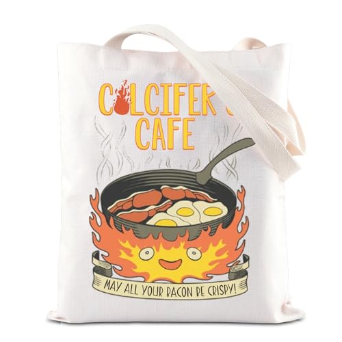 FOTAP C*lcifer's Cafe Canvas Tote Bag Animes Lover Gift Anime Fire Gift Japanese Anime Inspired Gifts (C*lcifer's Cafe T)